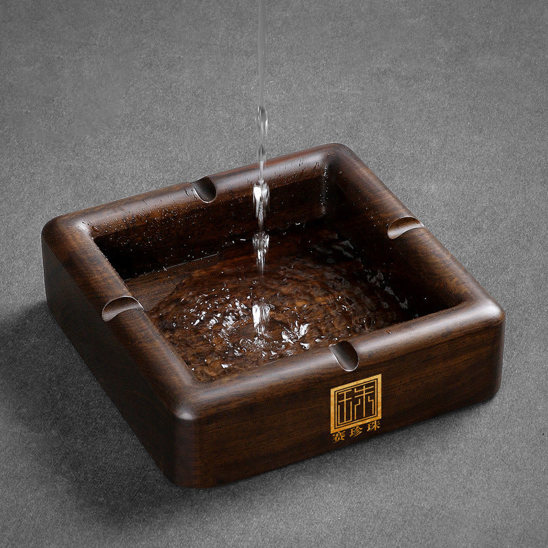 New Chinese Ebony Solid Wood Ashtray