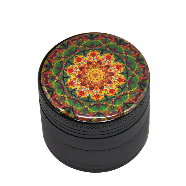 Mandala Series Metal Aluminum Smoking Herb Grinder 50MM Spice Crusher