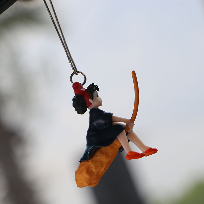 Car Pendant Broom Witch KiKi Car Pendant Creative Car Accessories Cute Car Pendant