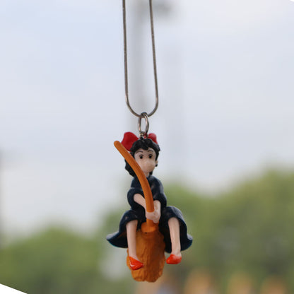 Car Pendant Broom Witch KiKi Car Pendant Creative Car Accessories Cute Car Pendant