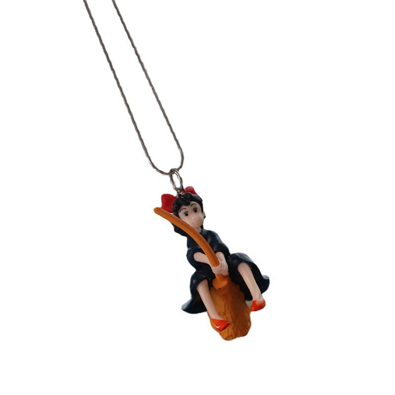 Car Pendant Broom Witch KiKi Car Pendant Creative Car Accessories Cute Car Pendant