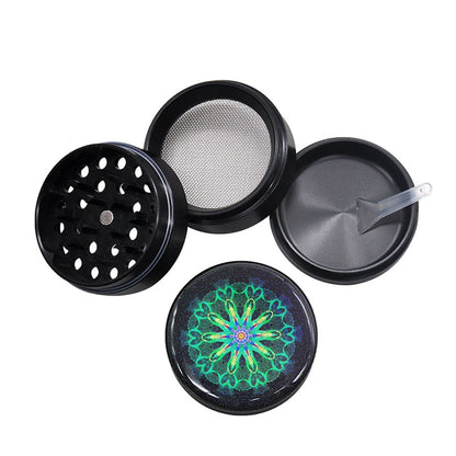 Mandala Series Metal Aluminum Smoking Herb Grinder 50MM Spice Crusher