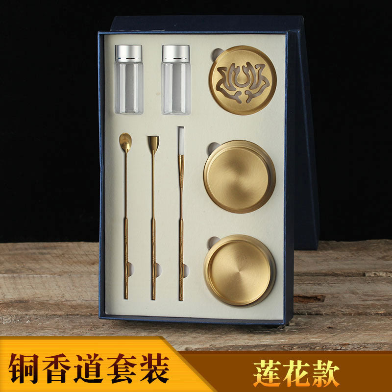 Brass Car System Handmade Skeleton Incense Seal Set Playing Seal Tools Brass Incense Seal Playing Top Indoor Home Seal Incense Burner