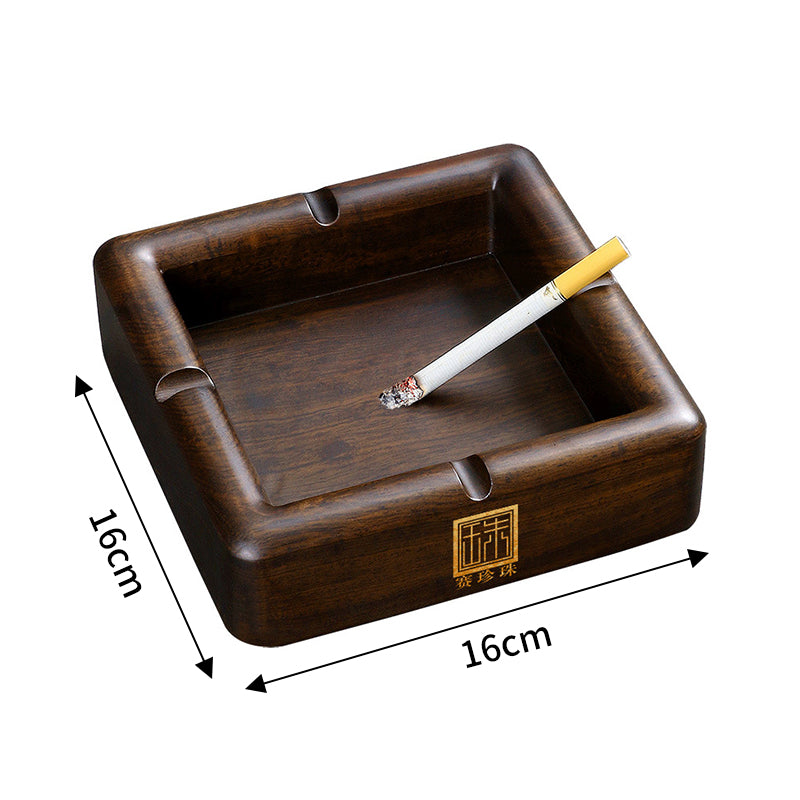 New Chinese Ebony Solid Wood Ashtray